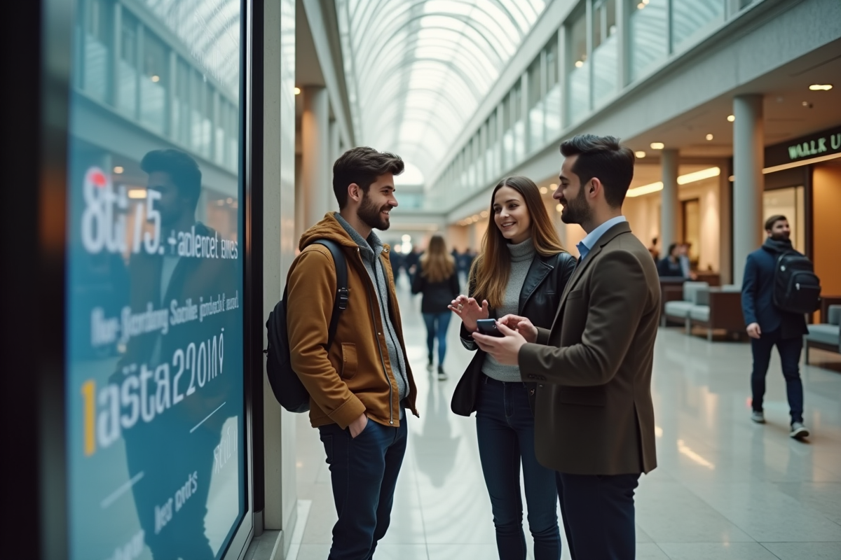 Jeunes adultes discutant près d